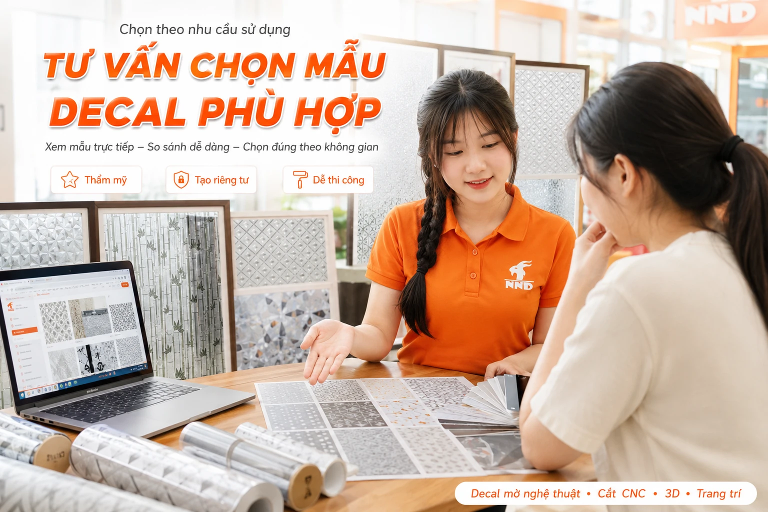 Tư vấn chọn mẫu decal phù hợp