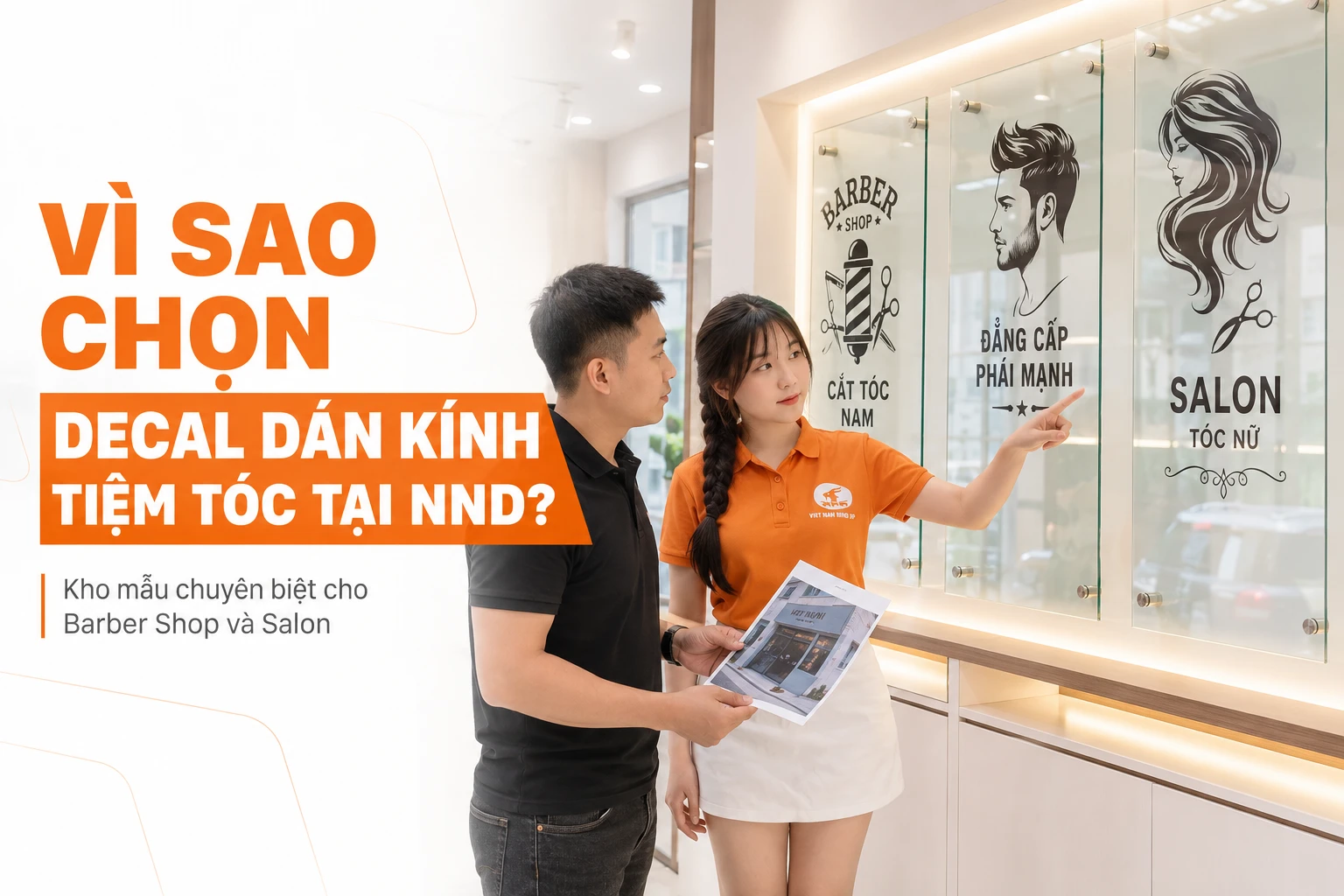 Vì Sao Chọn Decal Dán Kính Tiệm Tóc Tại NND?
