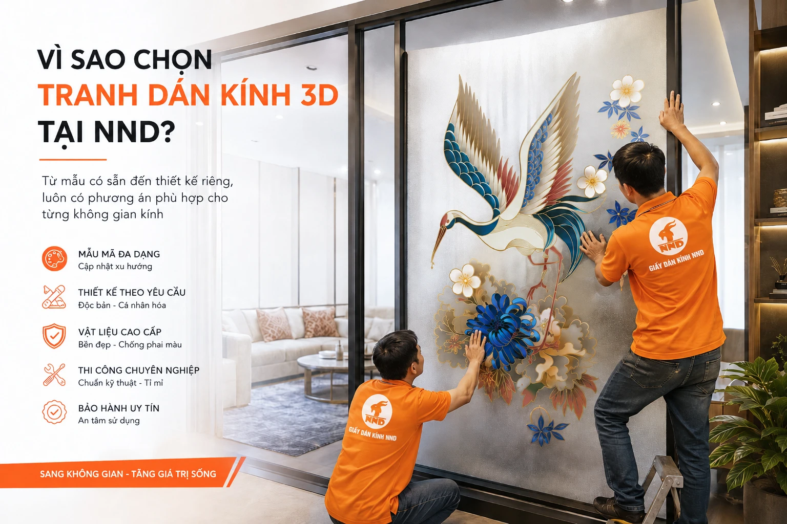 NND cung cấp mẫu có sẵn, thiết kế theo yêu cầu, vật liệu phù hợp và đội ngũ thi công chuyên nghiệp.