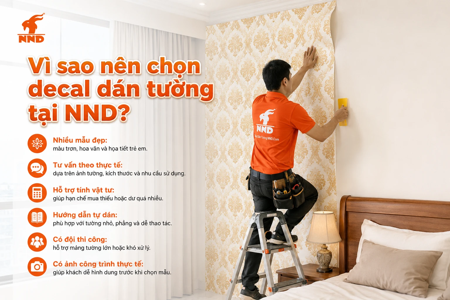 Vì sao nên chọn decal dán tường tại NND