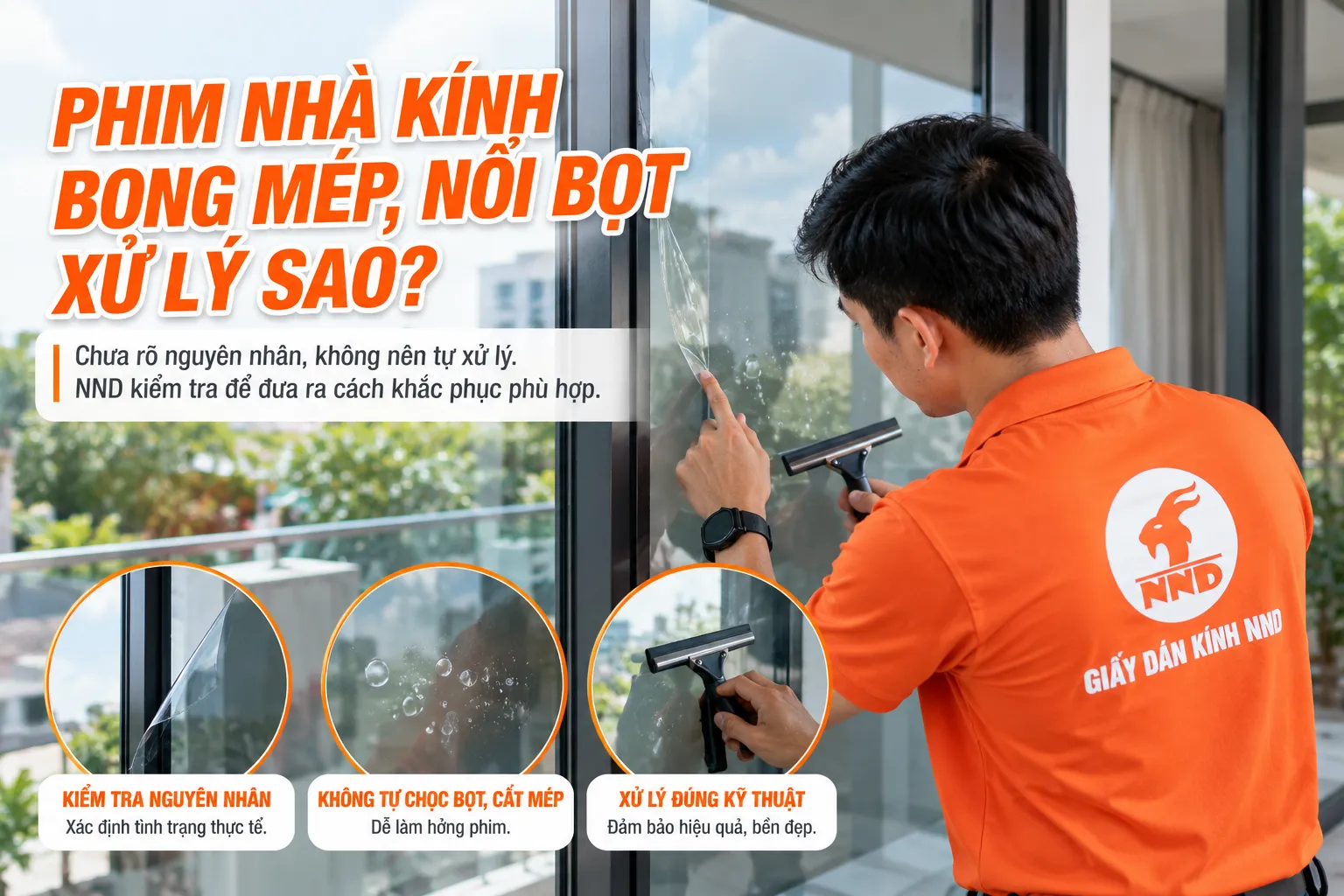 Phim cách nhiệt nhà kính bị bong mép nổi bọt và cách xử lý phù hợp