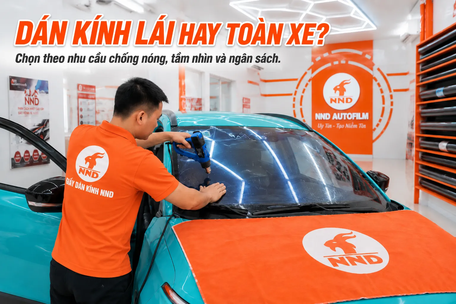 So sánh lựa chọn dán riêng kính lái hoặc dán phim cách nhiệt toàn xe