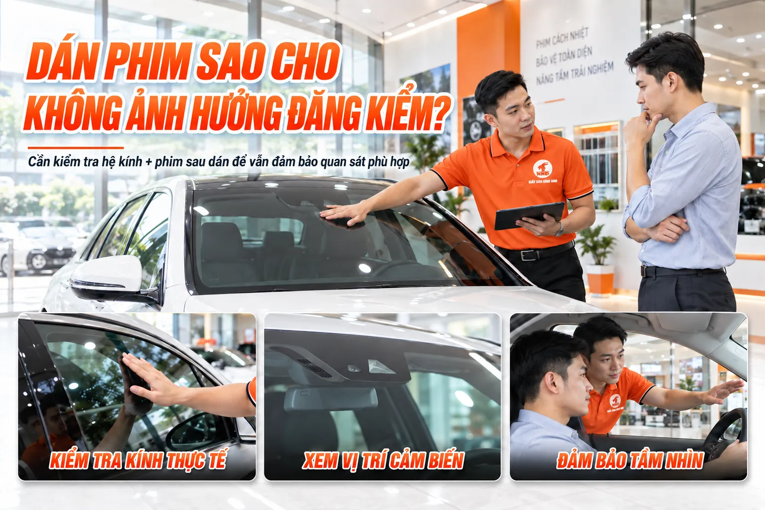 NND tư vấn cách dán phim ô tô phù hợp để giữ tầm nhìn và hạn chế ảnh hưởng khi đăng kiểm