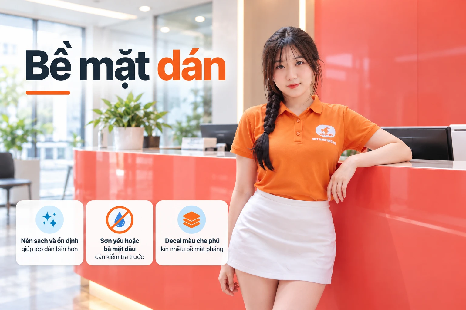 Bề mặt dán ảnh hưởng đến khả năng bám của decal màu