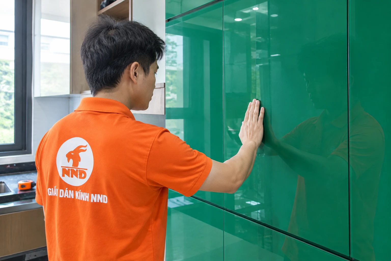 Hình ảnh thi công decal màu thực tế tại NND