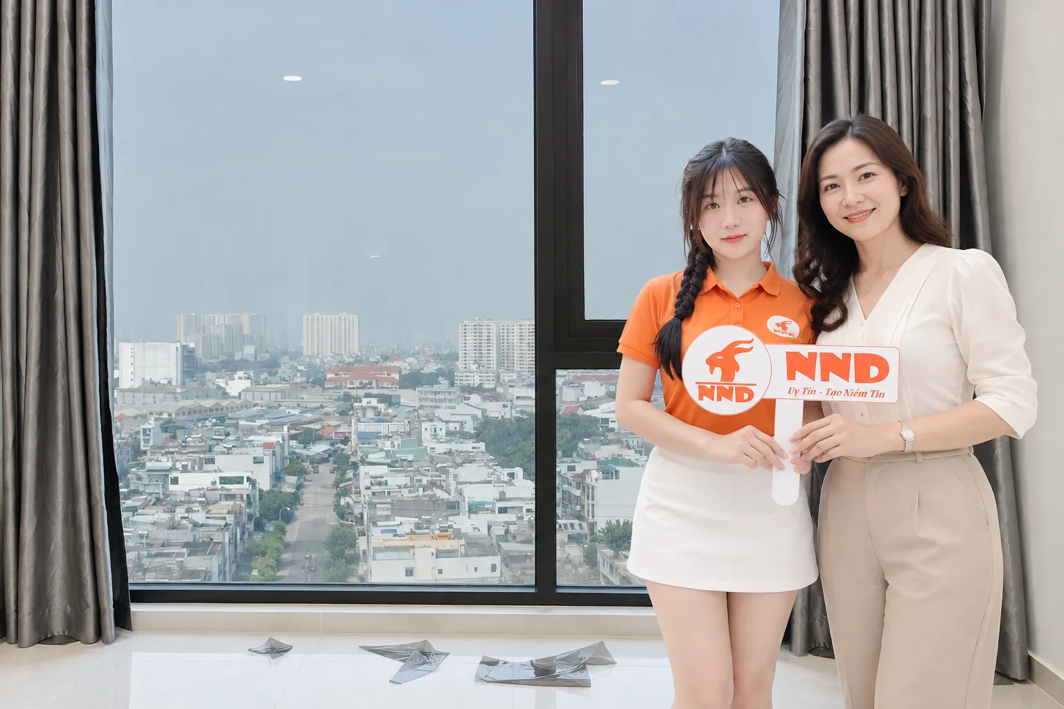 Nghiệm thu công trình dán phim cách nhiệt căn hộ The Emerald cùng NND