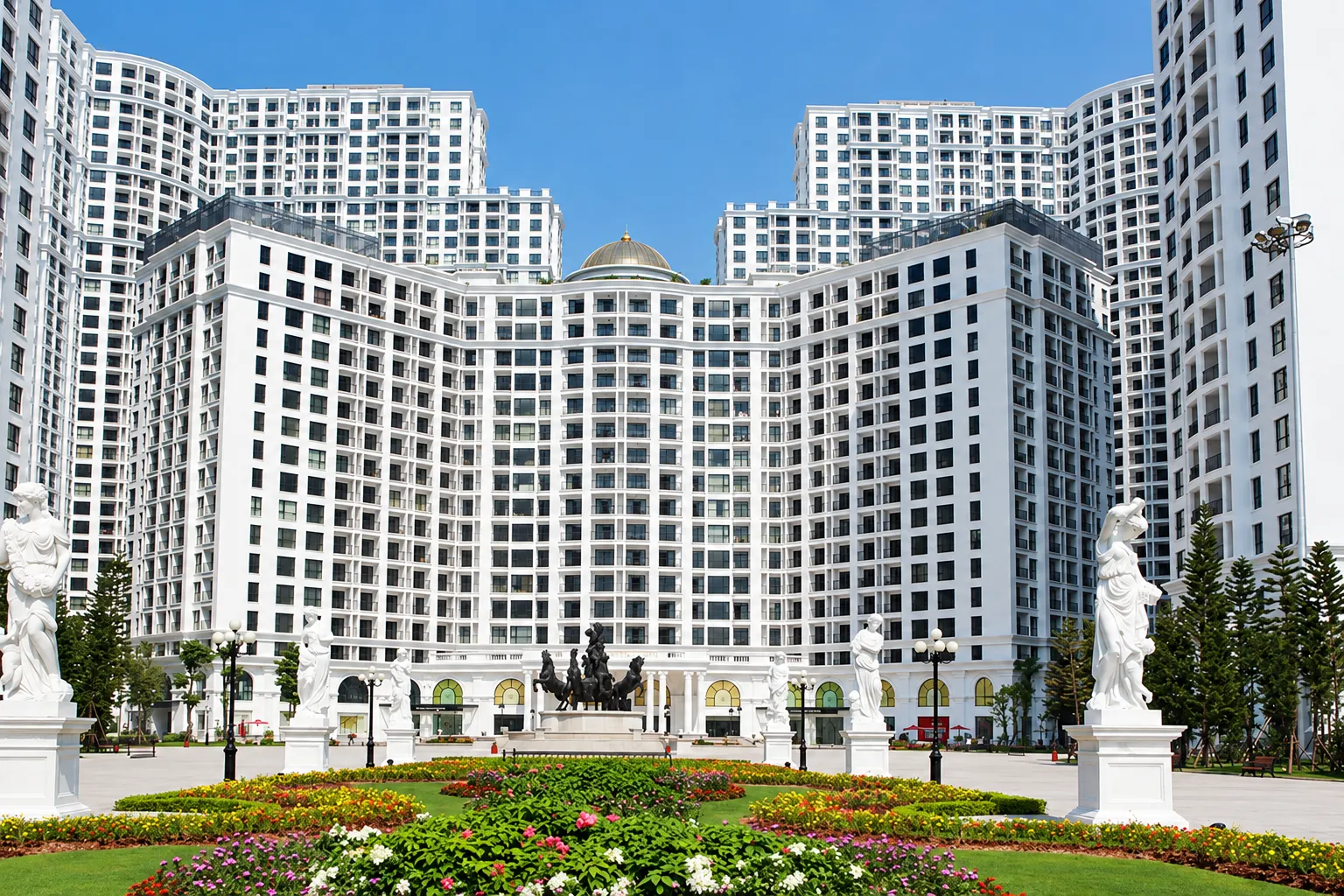 Toàn cảnh khu căn hộ Vinhomes Royal City, Thanh Xuân, Hà Nội – bối cảnh công trình dán phim cách nhiệt PCT-03 của NND