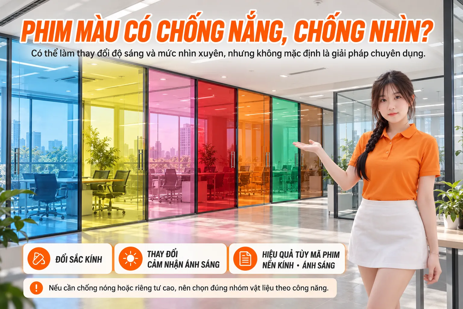 Phim dán kính màu có chống nắng chống nhìn không và lưu ý chọn đúng công năng