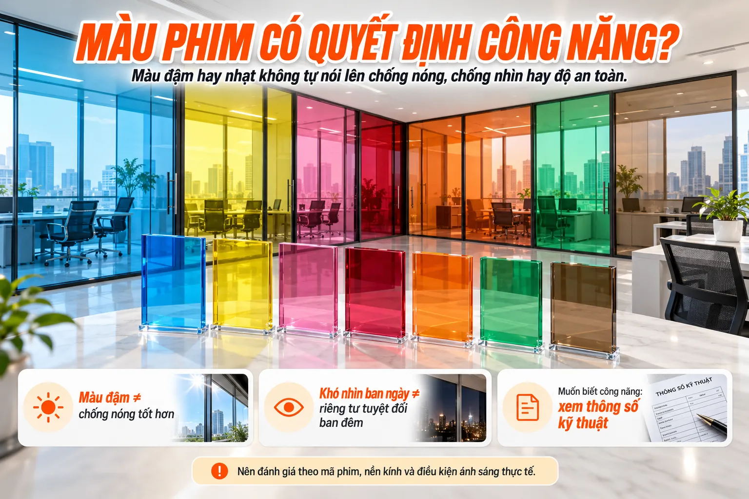 Màu phim dán kính không quyết định khả năng chống nóng riêng tư và an toàn