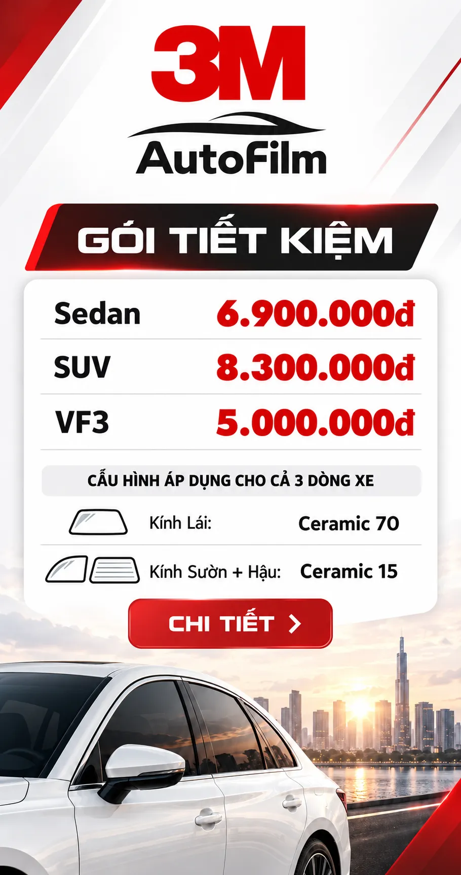 Gói Tiết kiệm 3M – phim cách nhiệt ô tô NND