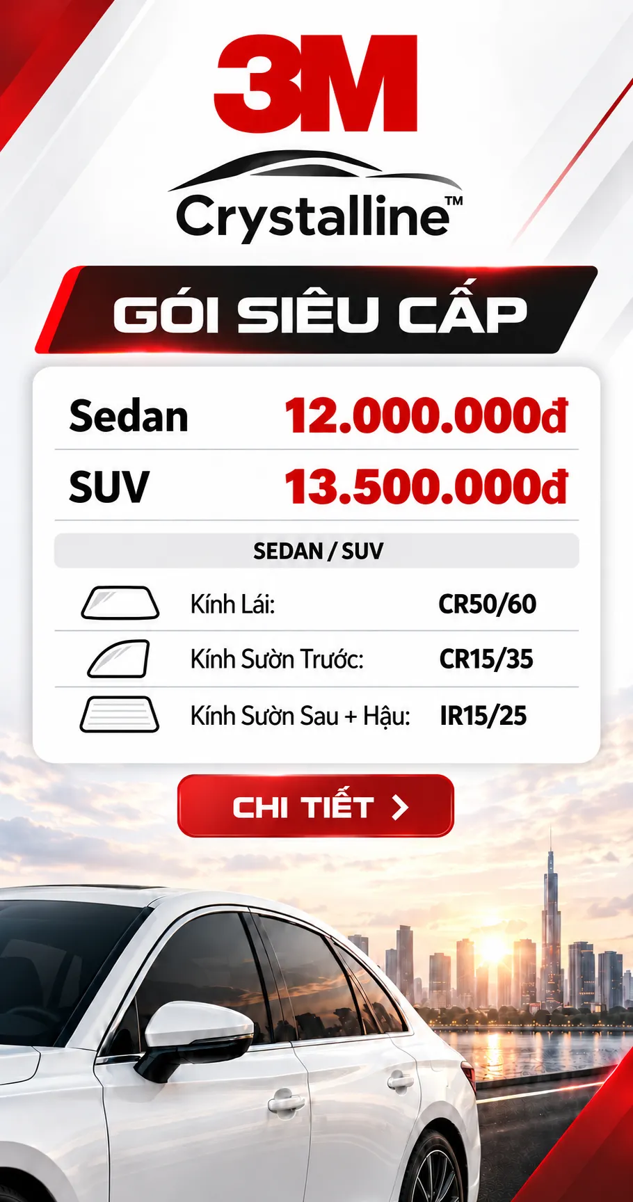 Gói Siêu cấp 3M – phim cách nhiệt ô tô NND