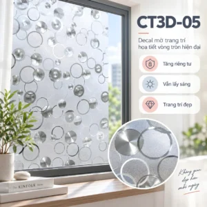 Cận cảnh giấy dán kính 3D CT3D-05