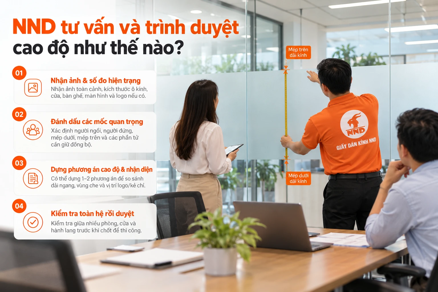 NND tư vấn và trình duyệt độ cao decal mờ theo hiện trạng