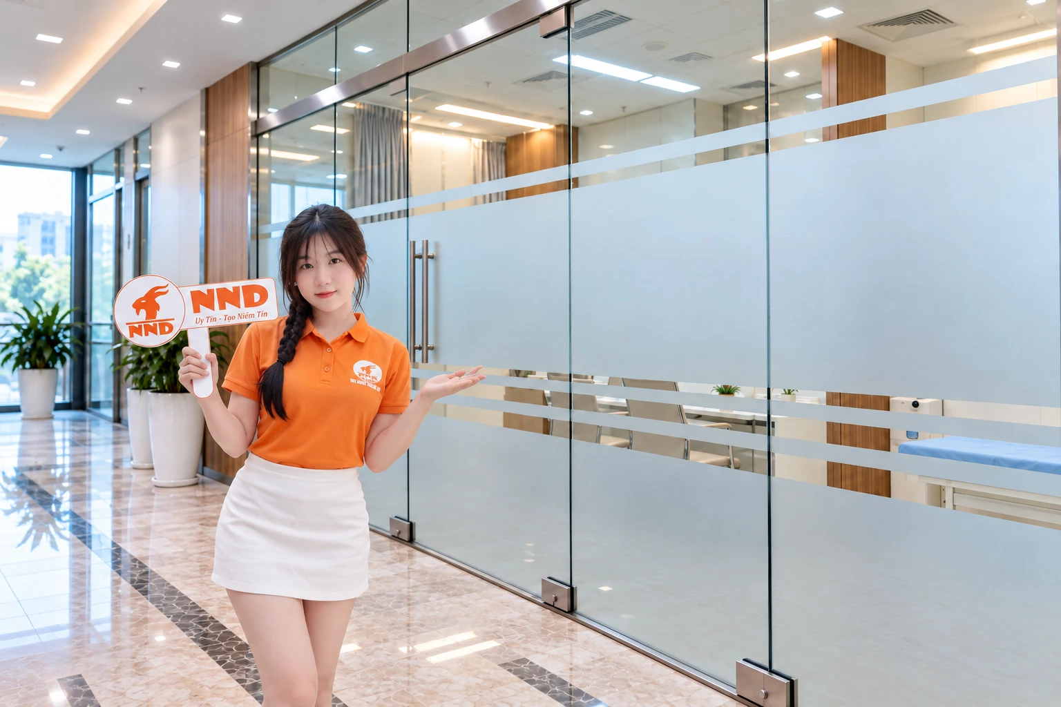 Thi công decal mờ kính tại phòng khám Vinmec