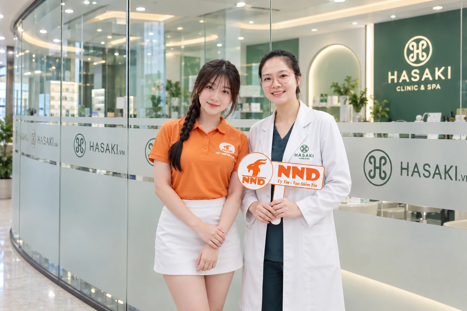 Decal mờ kính Hasaki Clinic & Spa cho khu vực cần riêng tư