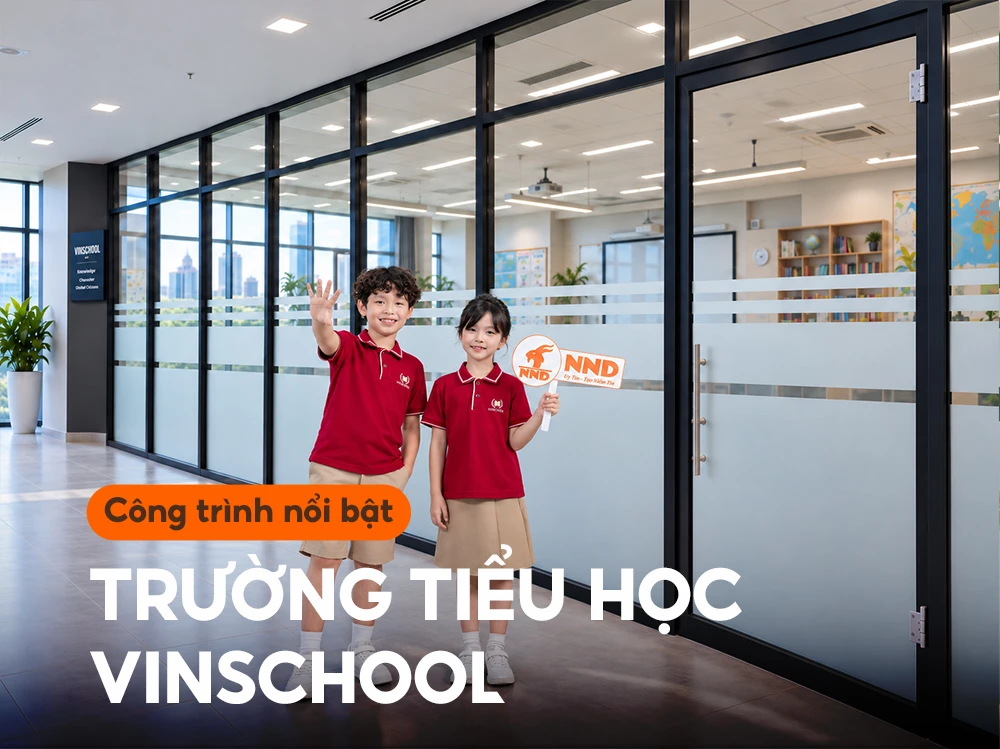 Decal mờ kẻ chỉ phòng học Vinschool - ảnh đại diện công trình