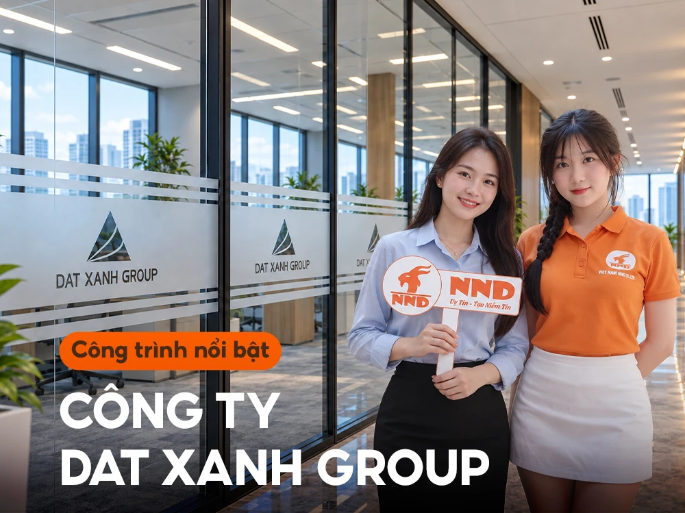 Decal mờ cắt logo âm bản Đất Xanh Group - ảnh đại diện công trình
