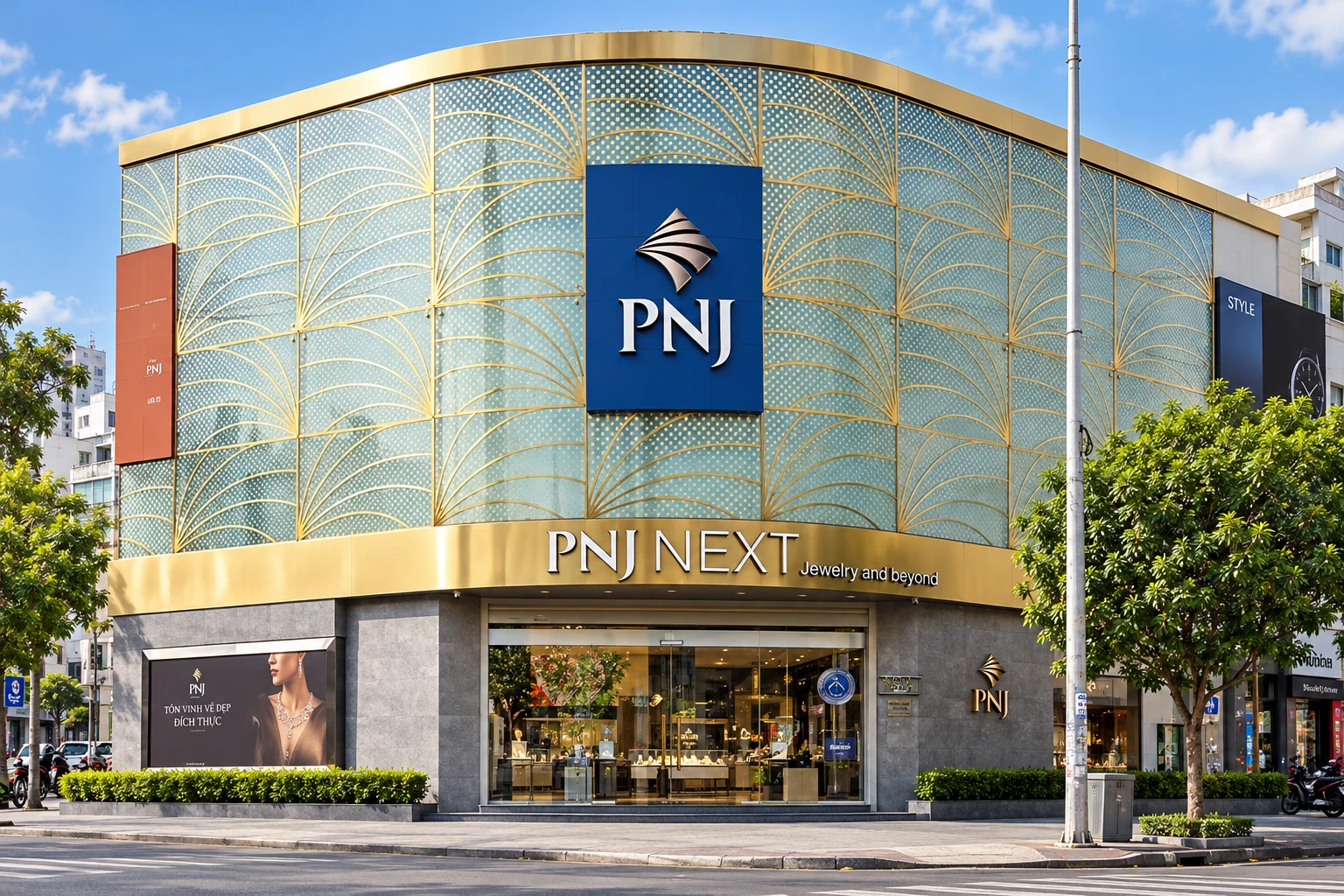 Bóc decal mờ cũ và dán mới văn phòng PNJ