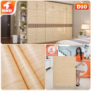 Decal vân gỗ cao cấp D10 màu vàng sồi