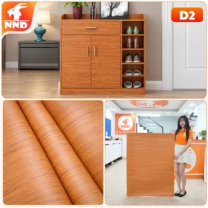 Decal vân gỗ cao cấp D2 màu sồi vàng cam tại NND