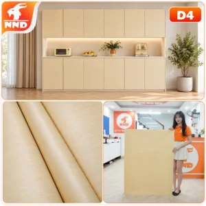 Decal vân gỗ cao cấp Golden Teak mã D4 màu vàng sồi sáng