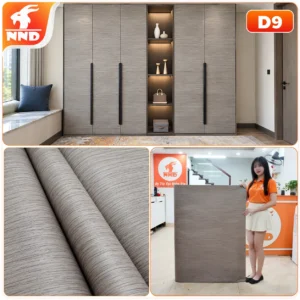 Decal vân gỗ cao cấp D9 màu xám tro