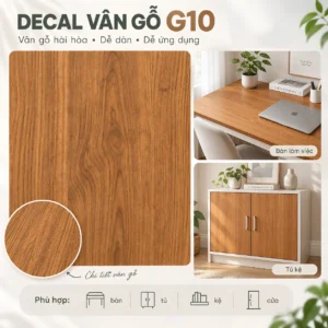 Decal vân gỗ G10 màu vàng sồi ấm