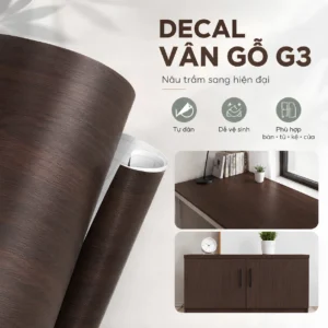 Decal vân gỗ nâu trầm sang trọng G3 tại NND