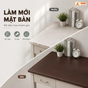 Họa tiết vân gỗ màu nâu trầm của decal G3