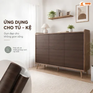 Decal vân gỗ G3 màu nâu cho bàn và cánh tủ