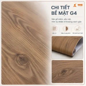 Decal vân gỗ vàng sáng tự nhiên G4 - mẫu trang trí nội thất