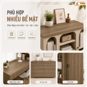 Decal vân gỗ G4 vàng sáng có sẵn keo để dán nội thất