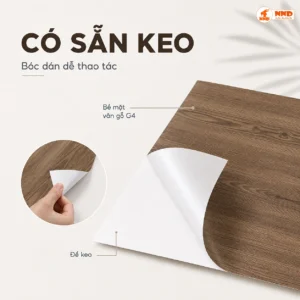 Mẫu decal vân gỗ vàng sáng G4 dùng trang trí cánh tủ