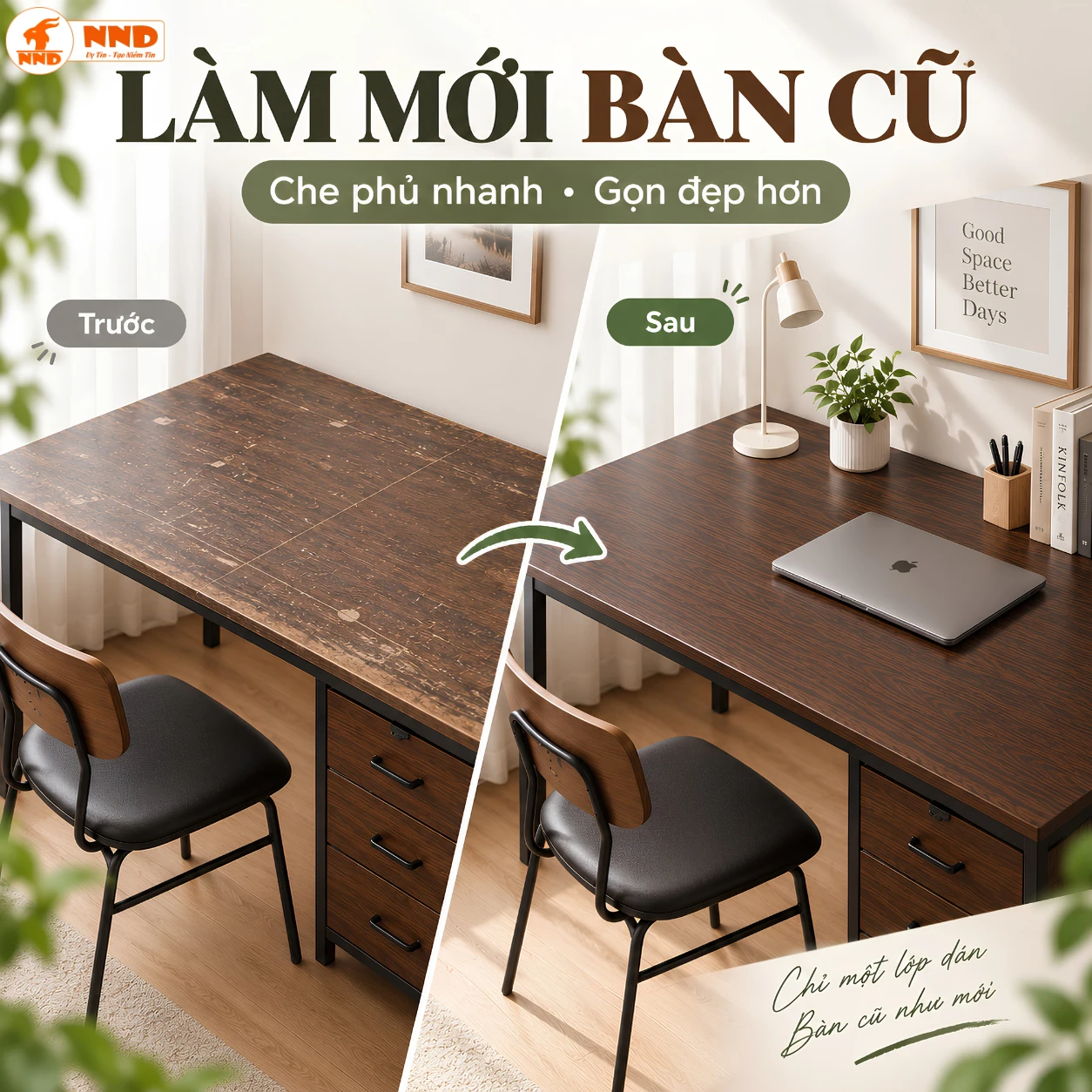 Bề mặt decal vân gỗ nâu đỏ G6