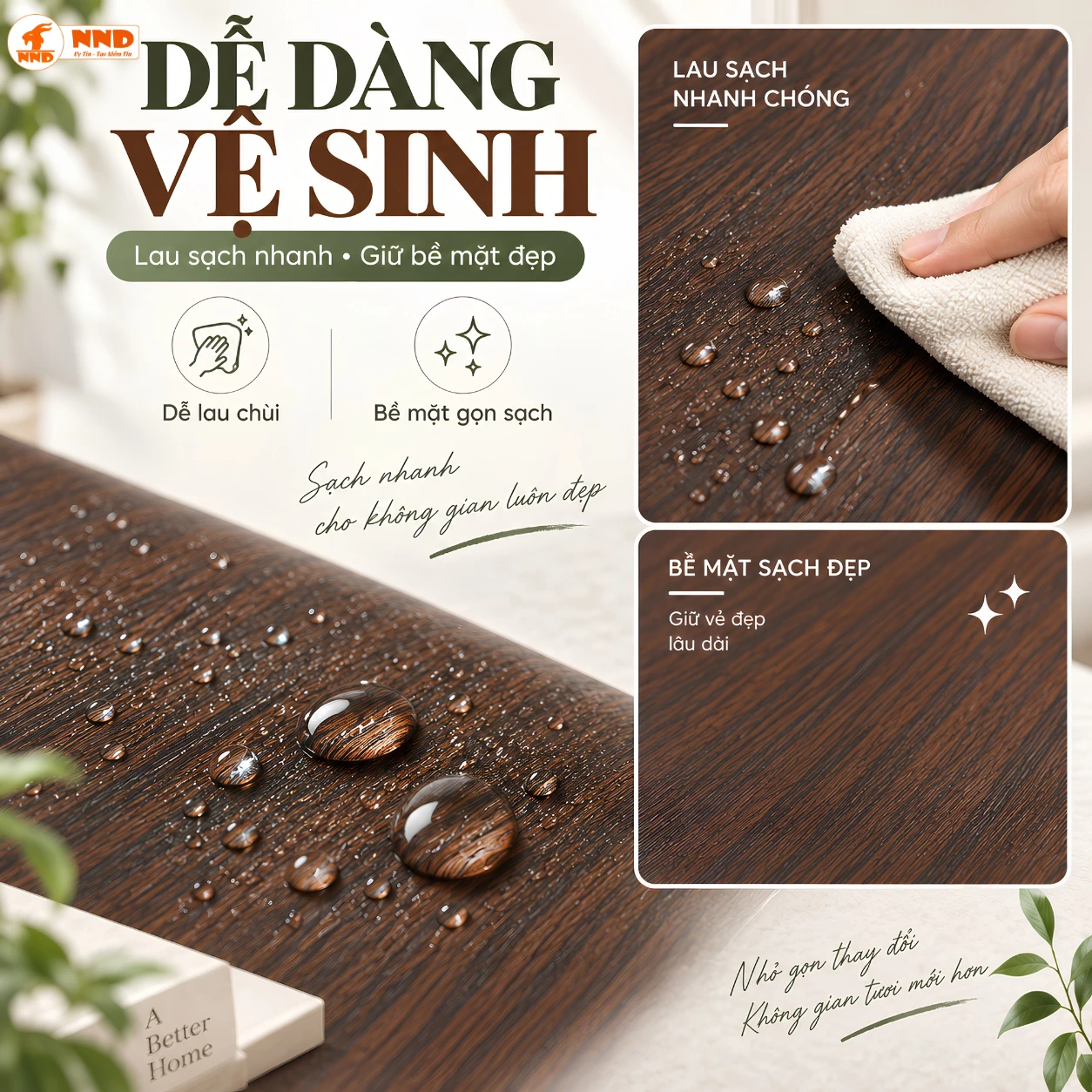 Mẫu decal giả gỗ màu nâu đỏ G6