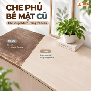 Decal vân gỗ G7 mẫu bề mặt giả gỗ dùng làm mới nội thất
