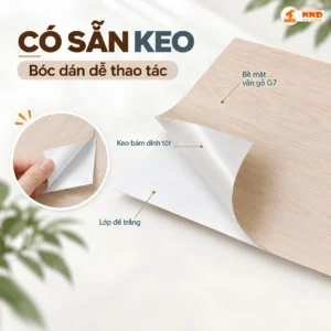 Chi tiết họa tiết decal vân gỗ G7 để tham khảo màu gỗ