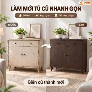 Mẫu decal giả gỗ nâu trầm G8