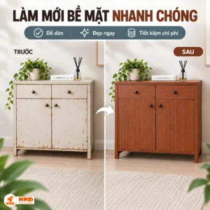 Mẫu decal giả gỗ nâu đỏ G9