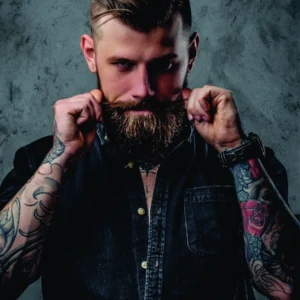 Tranh tóc nam dán kính barber mẫu NAM-01