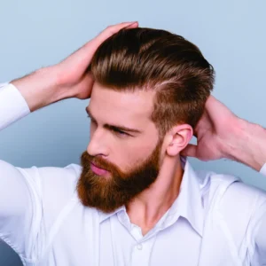 Tranh tóc nam dán kính barber mẫu NAM-03