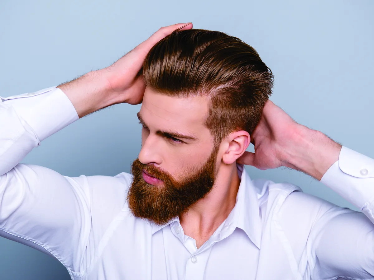 Tranh tóc nam dán kính barber mẫu NAM-03