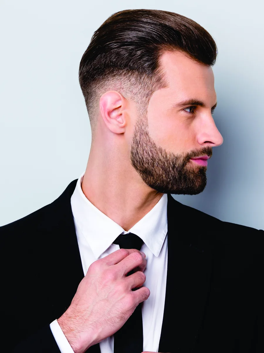 Tranh tóc nam dán kính barber mẫu NAM-05
