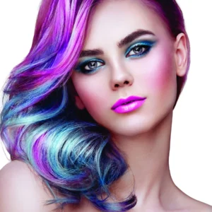 Tranh tóc nữ dán kính salon mẫu NU-01