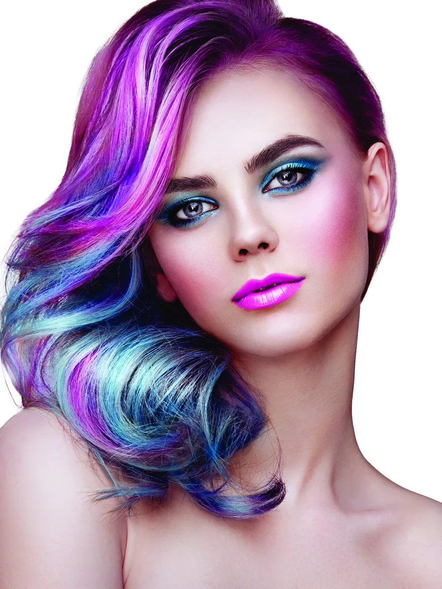 Tranh tóc nữ dán kính salon mẫu NU-01
