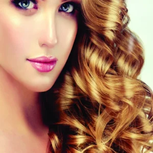 Tranh tóc nữ dán kính salon mẫu NU-03