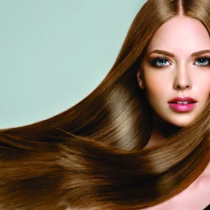 Tranh tóc nữ dán kính salon mẫu NU-09