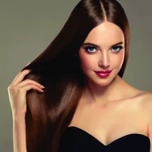 Tranh tóc nữ dán kính salon mẫu NU-10