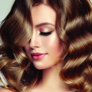 Tranh tóc nữ dán kính salon mẫu NU-12