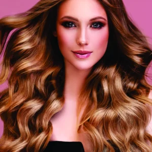 Tranh tóc nữ dán kính salon mẫu NU-13